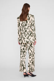 ANINE BING Laika Blazer - Golden Beige Leopard - on model back