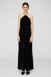 ANINE BING Leanne Dress - Black Zebra Burnout - On Model Front
