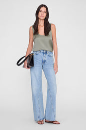 ANINE BING Lea Top - Sage - on model front