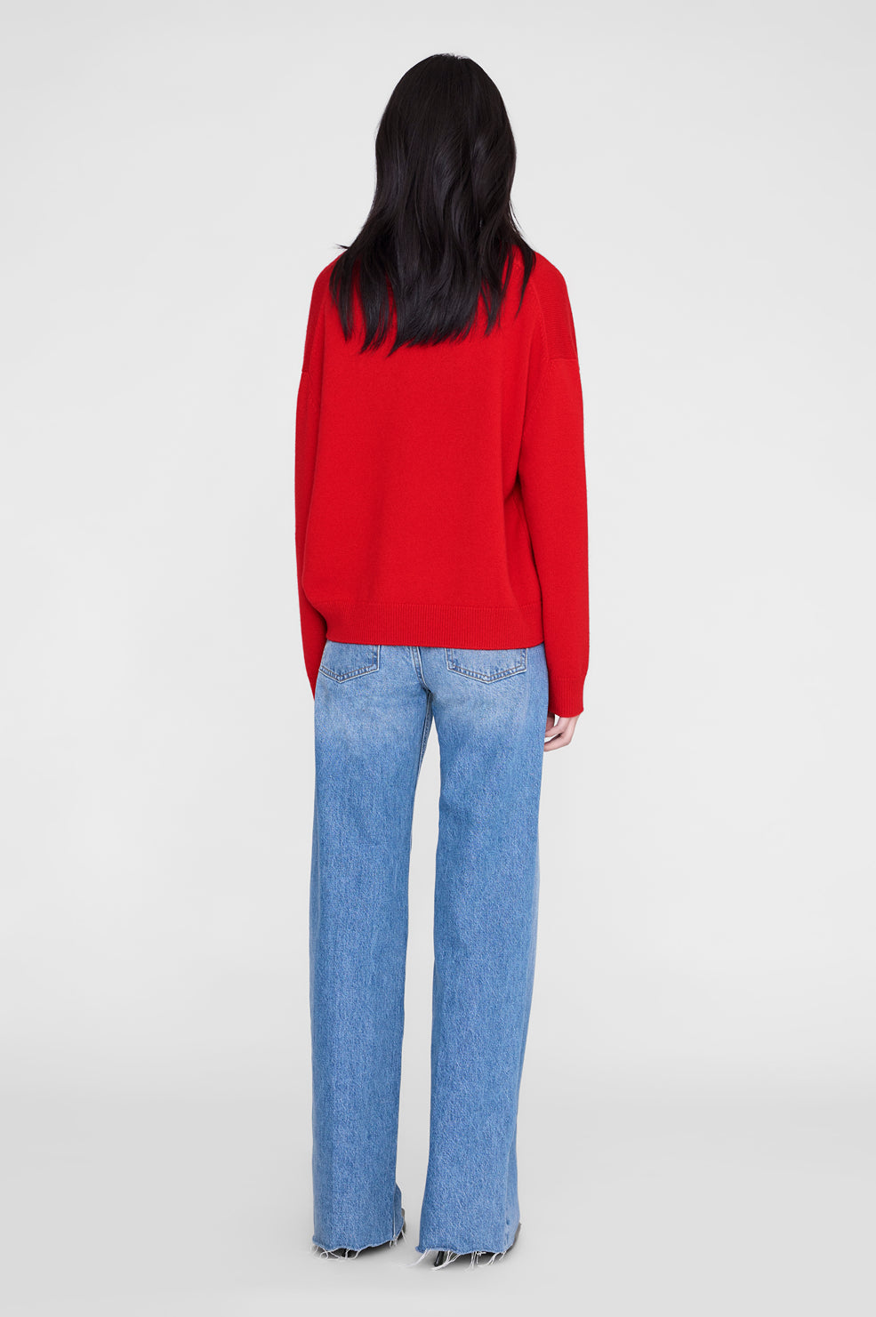 ANINE BING Lee Sweater - Tango Red - back view