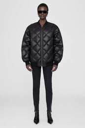 ANINE BING Leo Puffer - Black - On Model Front Second Image