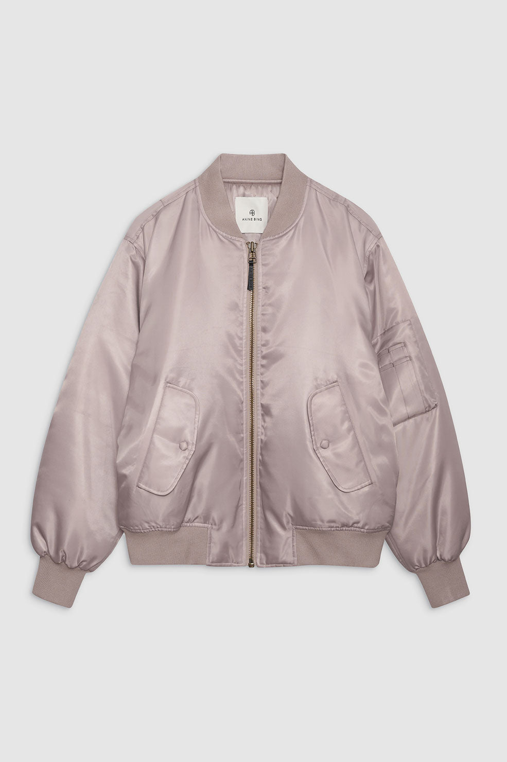 ANINE BING Leon Bomber - Champagne - Front View