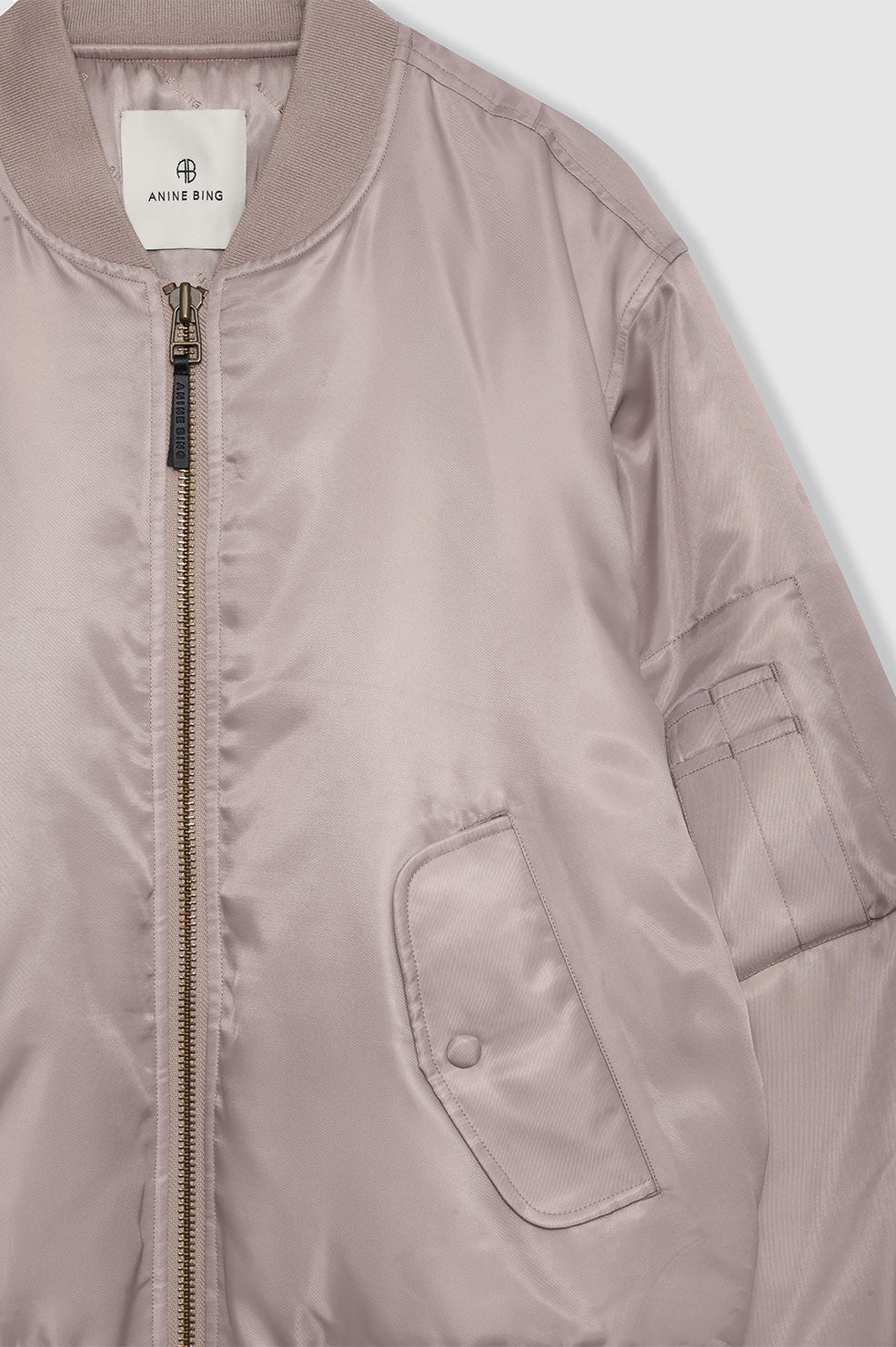 ANINE BING Leon Bomber - Champagne - Detail View