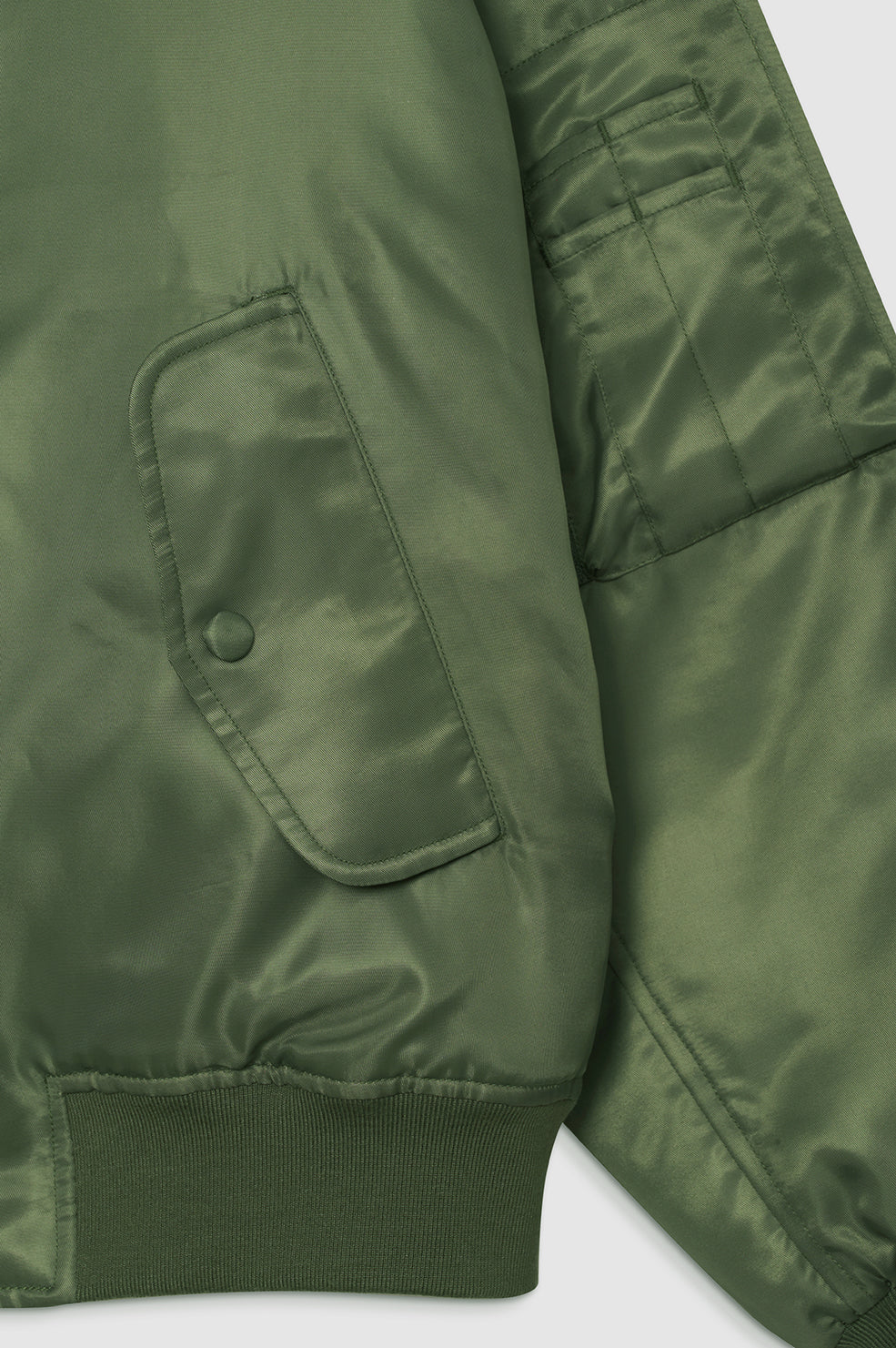ANINE BING Leon Bomber - Army Green - detail view