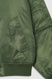 ANINE BING Leon Bomber - Army Green - detail view