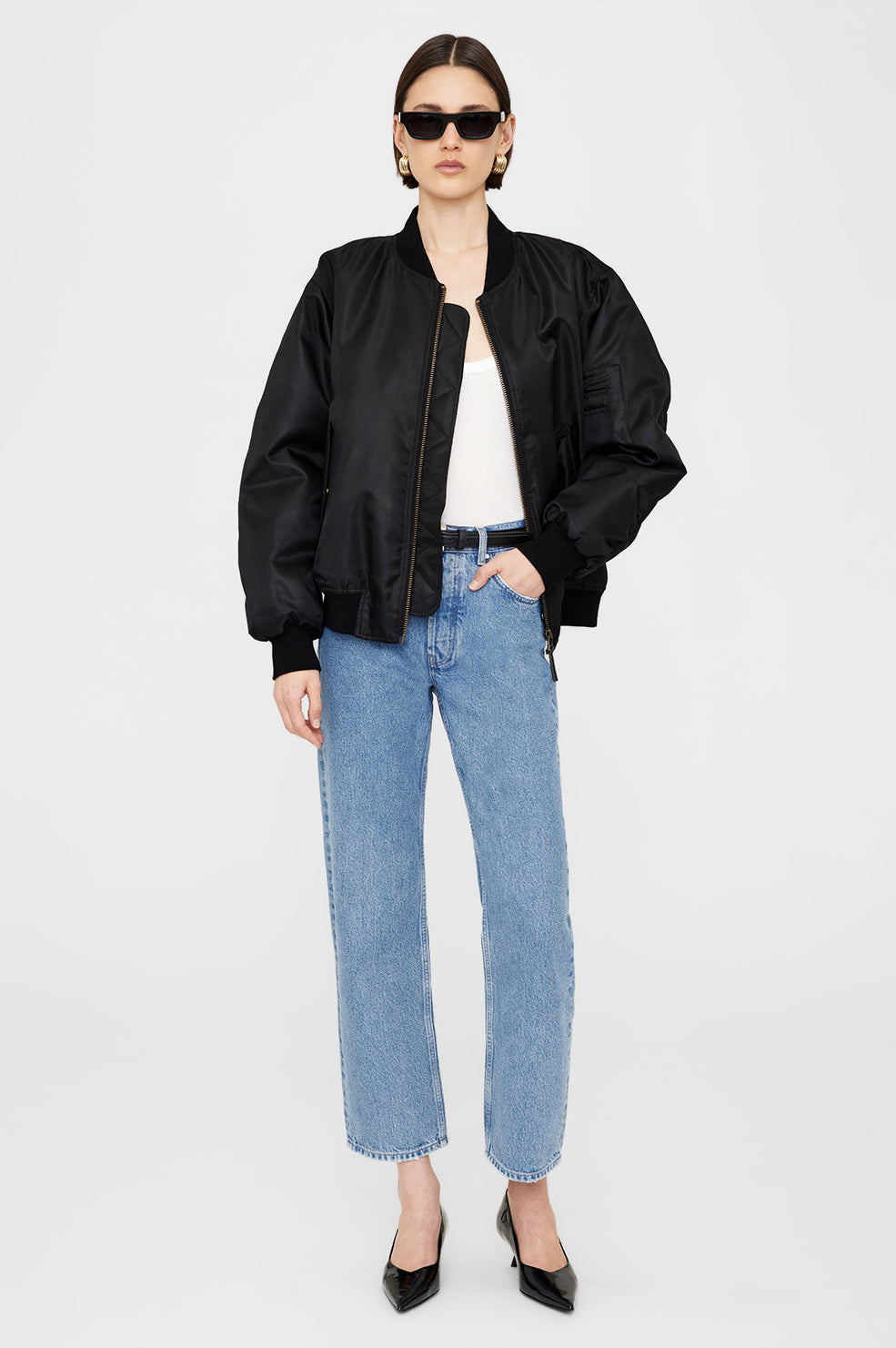 ANINE BING Leon Bomber - Black