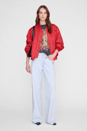 ANINE BING Leon Bomber - Tango Red - on model front