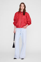 ANINE BING Leon Bomber - Tango Red - on model front second image