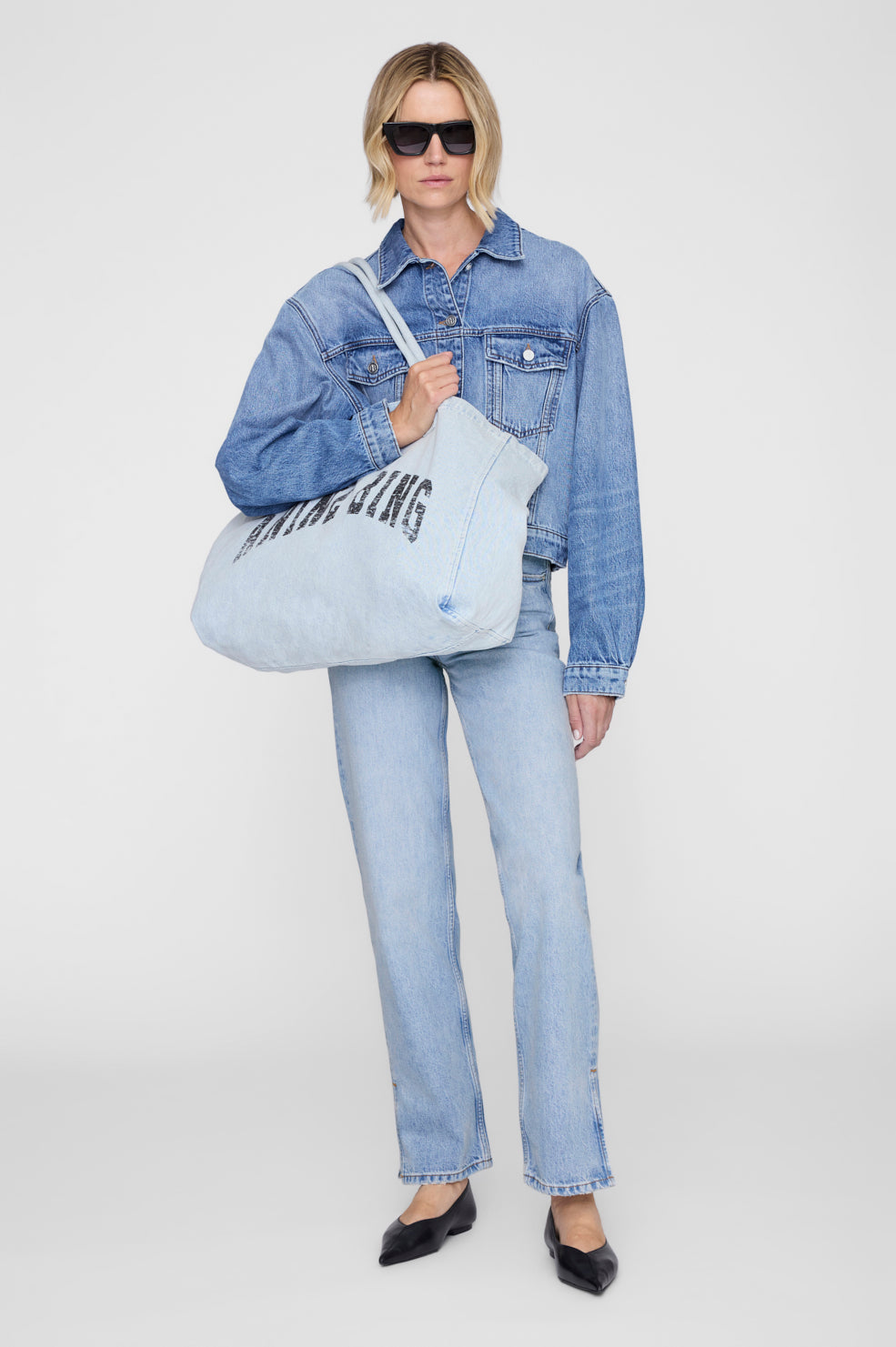 Leo Denim Tote - Lucid Blue