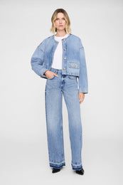 ANINE BING Lewis Jean - Caspian Blue - on model front second image