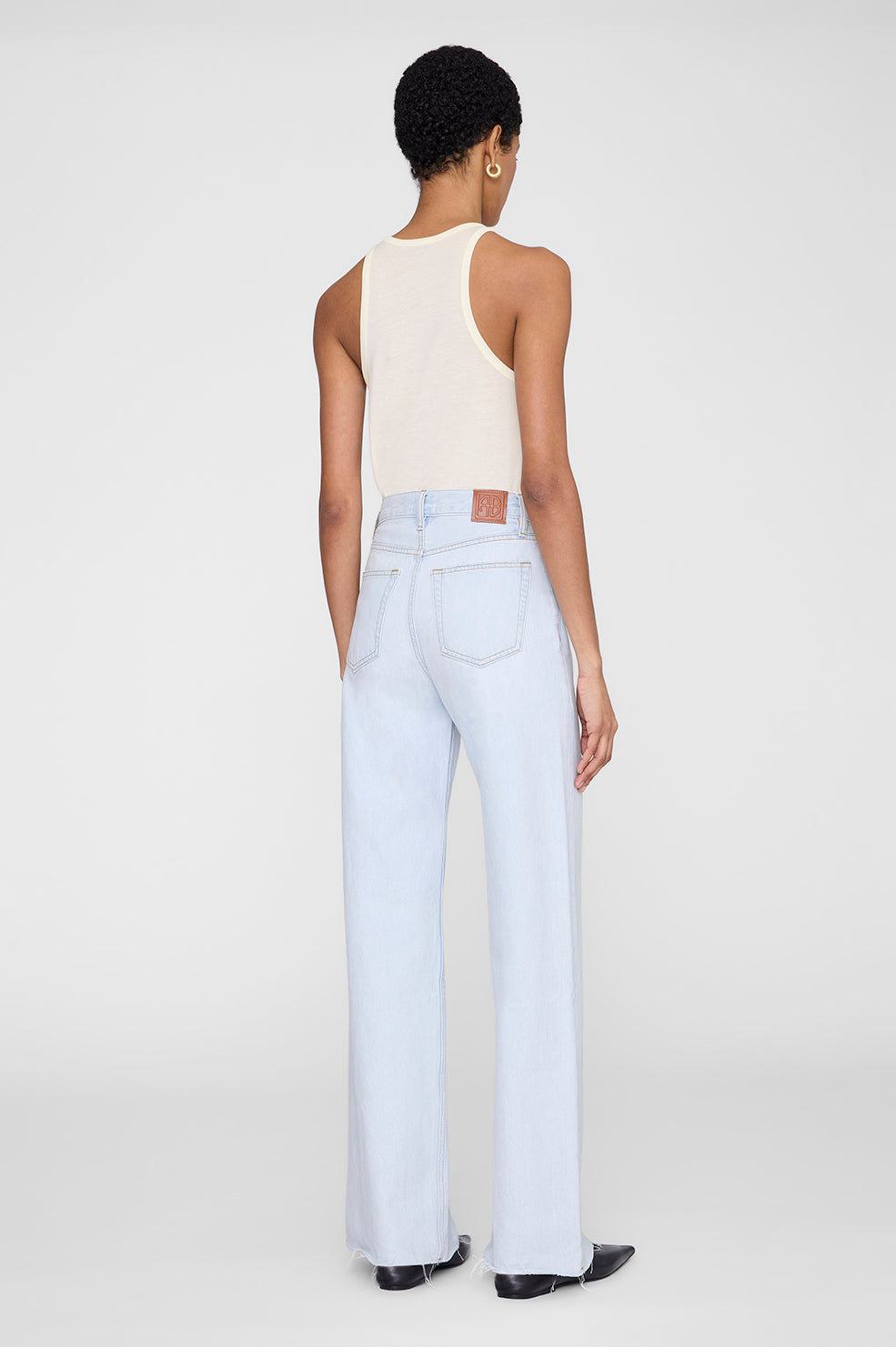 ANINE BING Lewis Jean - Lucid Blue  on model back