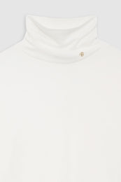 ANINE BING Lia Top - Off White Cashmere Blend - Detail View