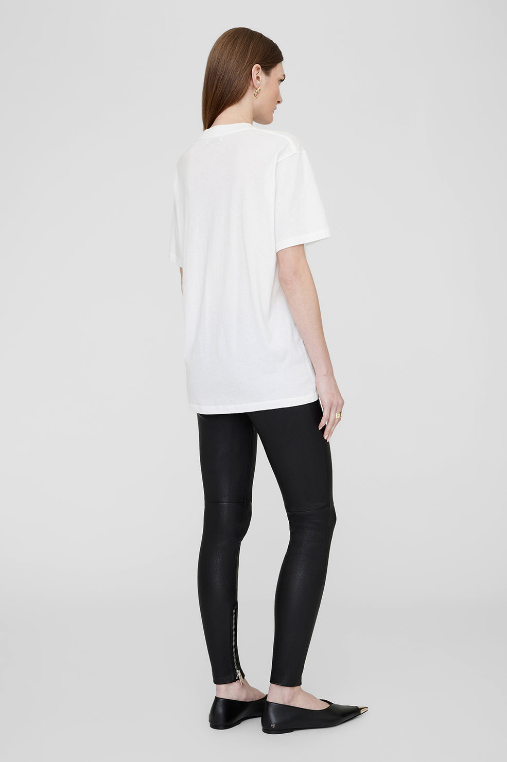ANINE BING Lili Tee AB X Mm X Dk - Ivory - On Model Back