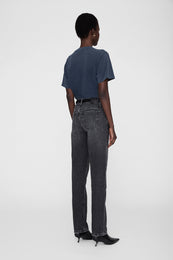 ANINE BING Lili Tee Snake - Washed Black - on model back view