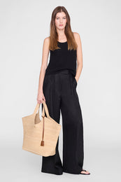 ANINE BING Lili Tote Raffia - Natural  on model front