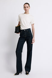 ANINE BING Lilou Tee - Ecru - on model front
