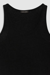 ANINE BING Lori Tank - Heathered Black - Detail View