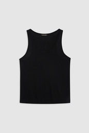 ANINE BING Lori Tank - Heathered Black - Front View