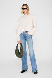 ANINE BING Lou Bag Monogram - Olive - on model front