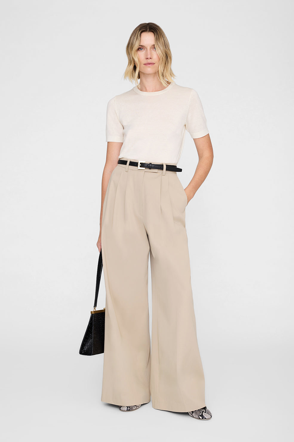 ANINE BING Lou Trouser - Beige