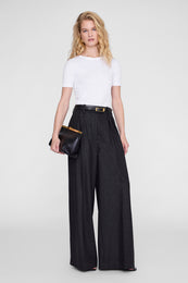 ANINE BING Lou Trouser - Dark Grey - on model front