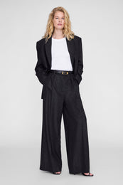 ANINE BING Lou Trouser - Dark Grey - on model front second image