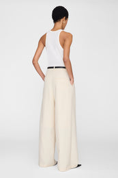 ANINE BING Lou Trouser - Ecru - on model back