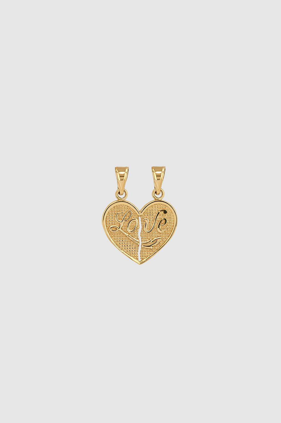 ANINE BING Love Heart Charm - 14k Gold - Front View