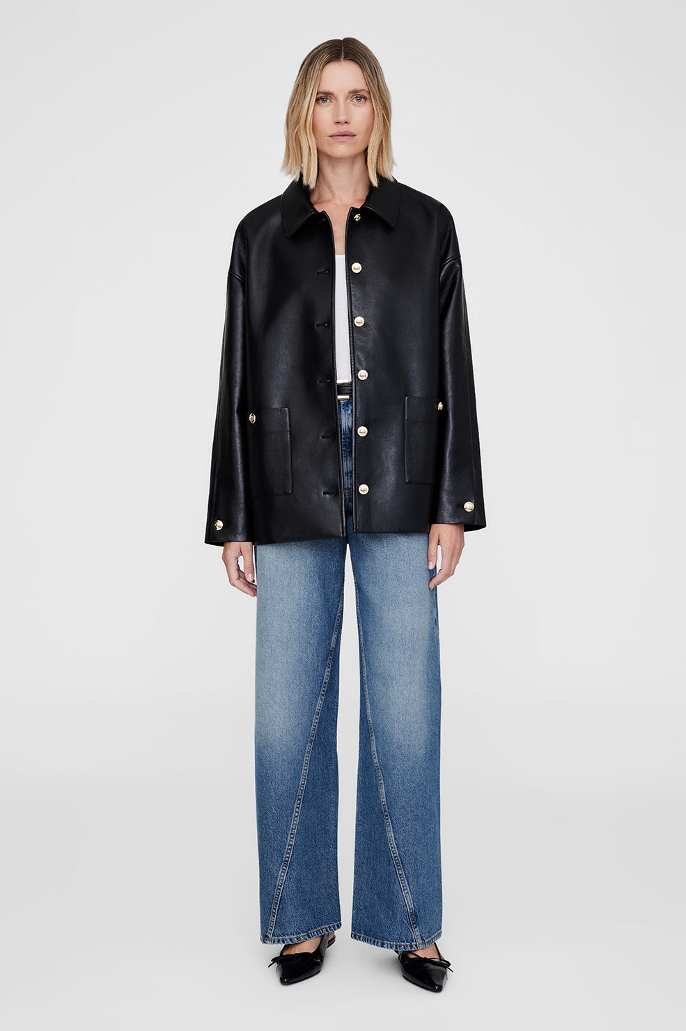 ANINE BING Luca Jacket - Black Recycled Leather