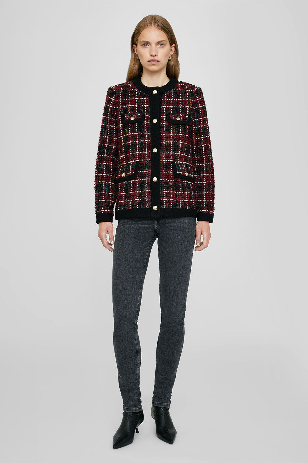 Lydia Jacket - Cherry Plaid