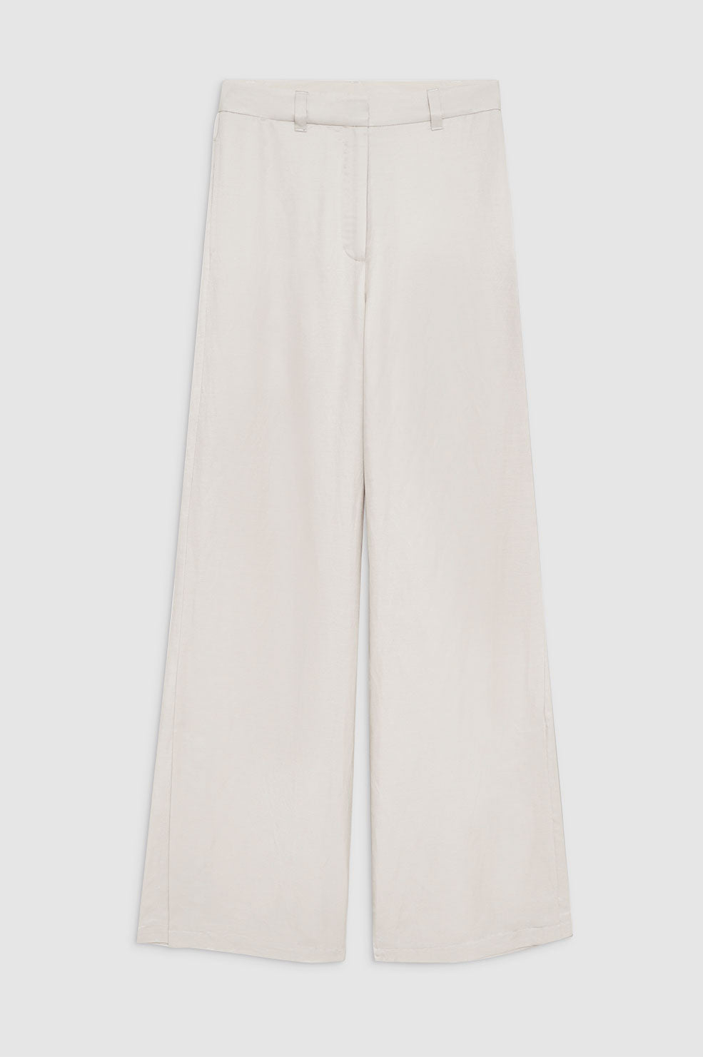 ANINE BING Lyra Trouser - Dove Linen Blend - Front View