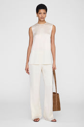 ANINE BING Malia Top - Cream - on model front
