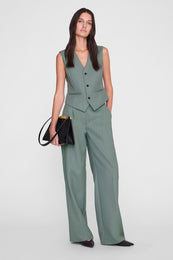 ANINE BING Mario Vest - Sage - on model front