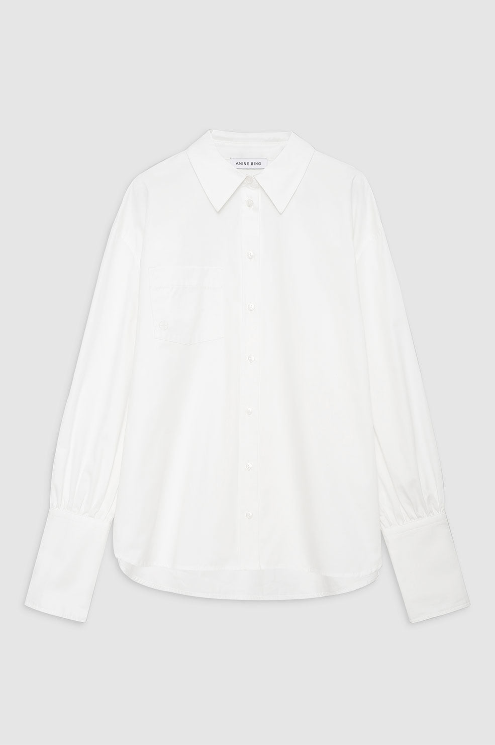 ANINE BING Maxine Shirt - White - Front View