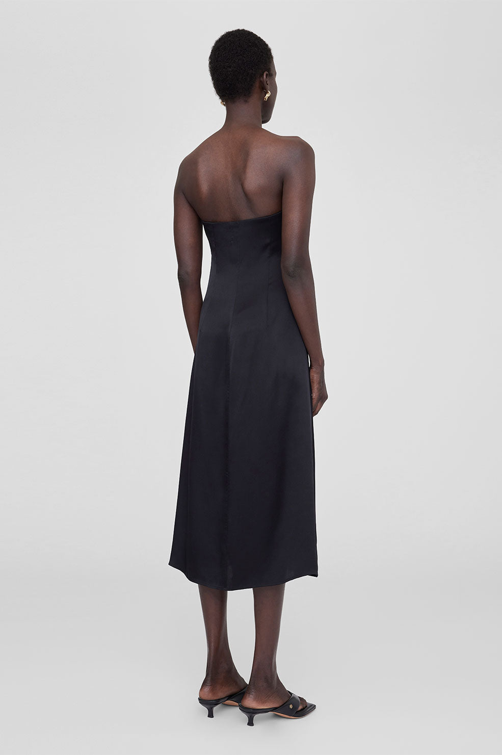 ANINE BING Megan Dress - Black Silk