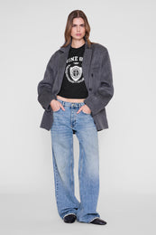 ANINE BING Mia Sweater - Charcoal - on model back