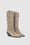 ANINE BING Mid Calf Tania Boots - Taupe Western - Side Pair View