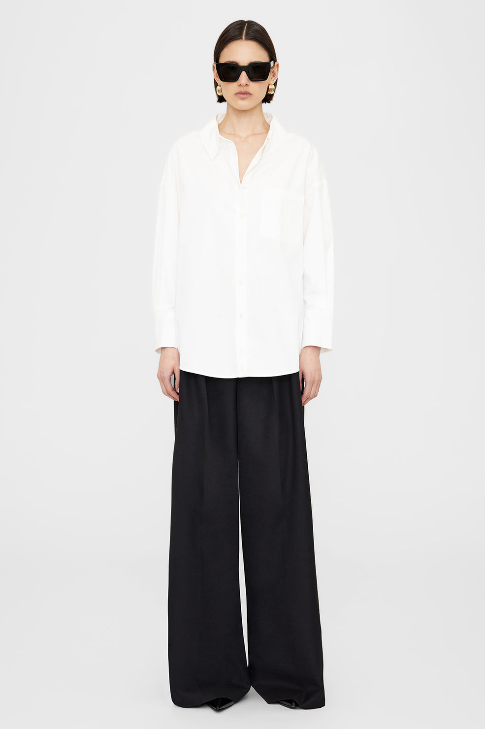 ANINE BING Mika Shirt - White ANINE BING Mika Shirt - White
