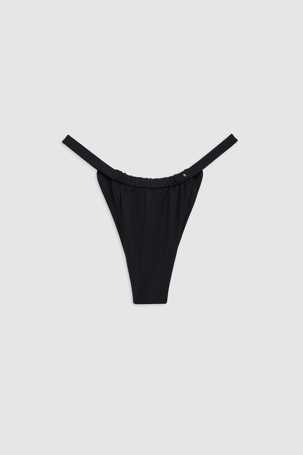 ANINE BING Milani Bikini Bottom - Black - Front View