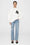 ANINE BING Miles Sweatshirt Letterman - Off White - On Model Front