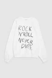 ANINE BING Miles Sweatshirt Rock N Roll - Ivory - Front View