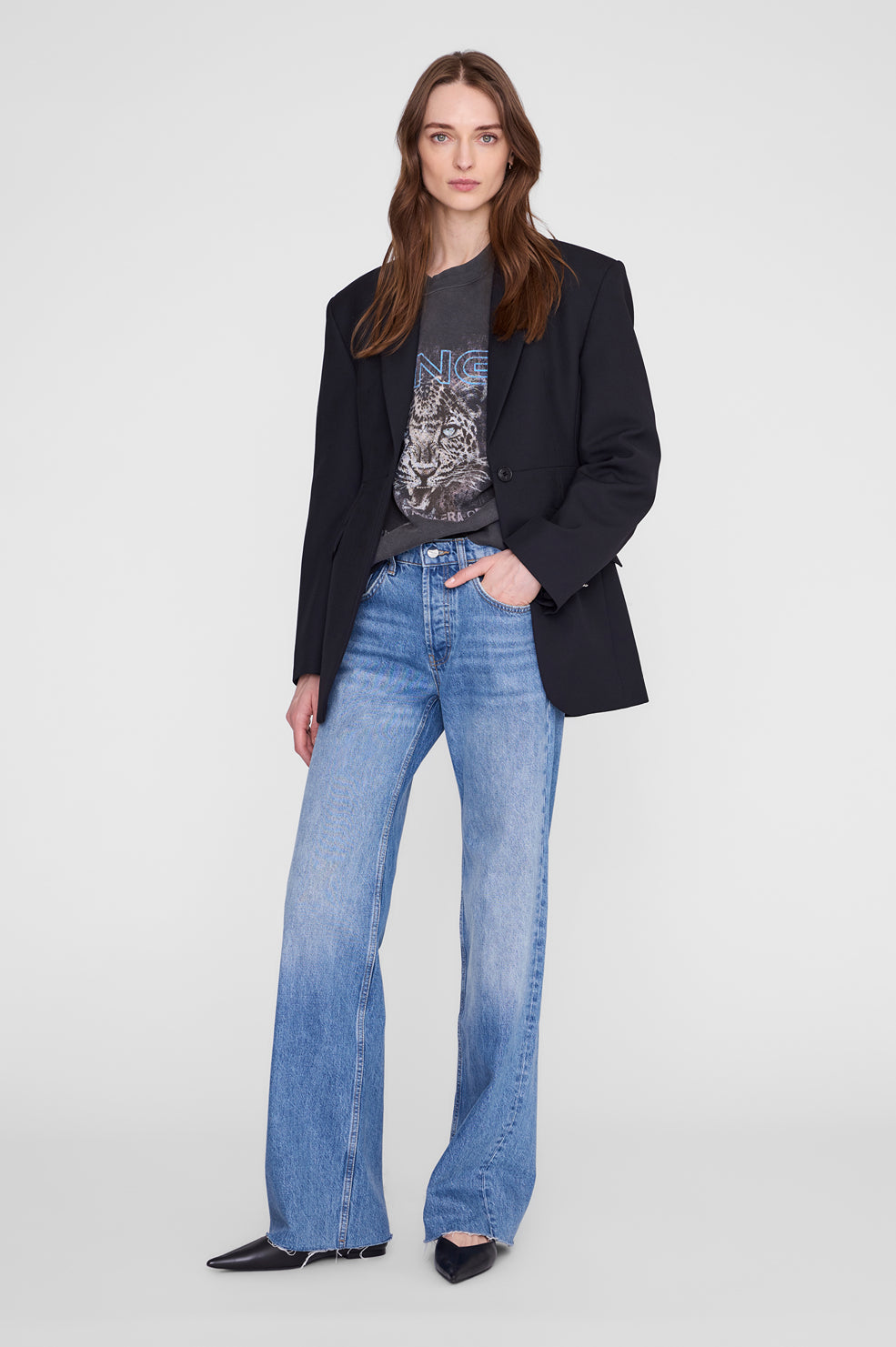 Miles Sweatshirt Leo Muse - Washed Black