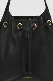 ANINE BING Mini Alana Bucket Bag - Black - Detail View