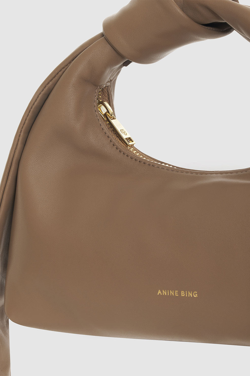 ANINE BING Grace leather mini bag, Brown