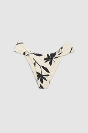 ANINE BING Naya Bikini Bottom - Ivory Daisy Print - Front View
