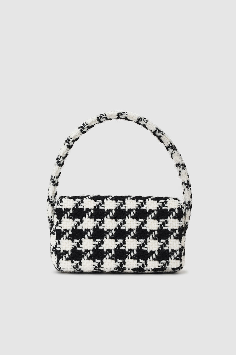 ANINE BING Nico Bag - Black And White Houndstooth - Back View