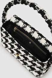 ANINE BING Nico Bag - Black And White Houndstooth - Inside View