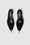 ANINE BING Nina Heels With Metal Toe Cap - Black And White Tweed - Top Pair View