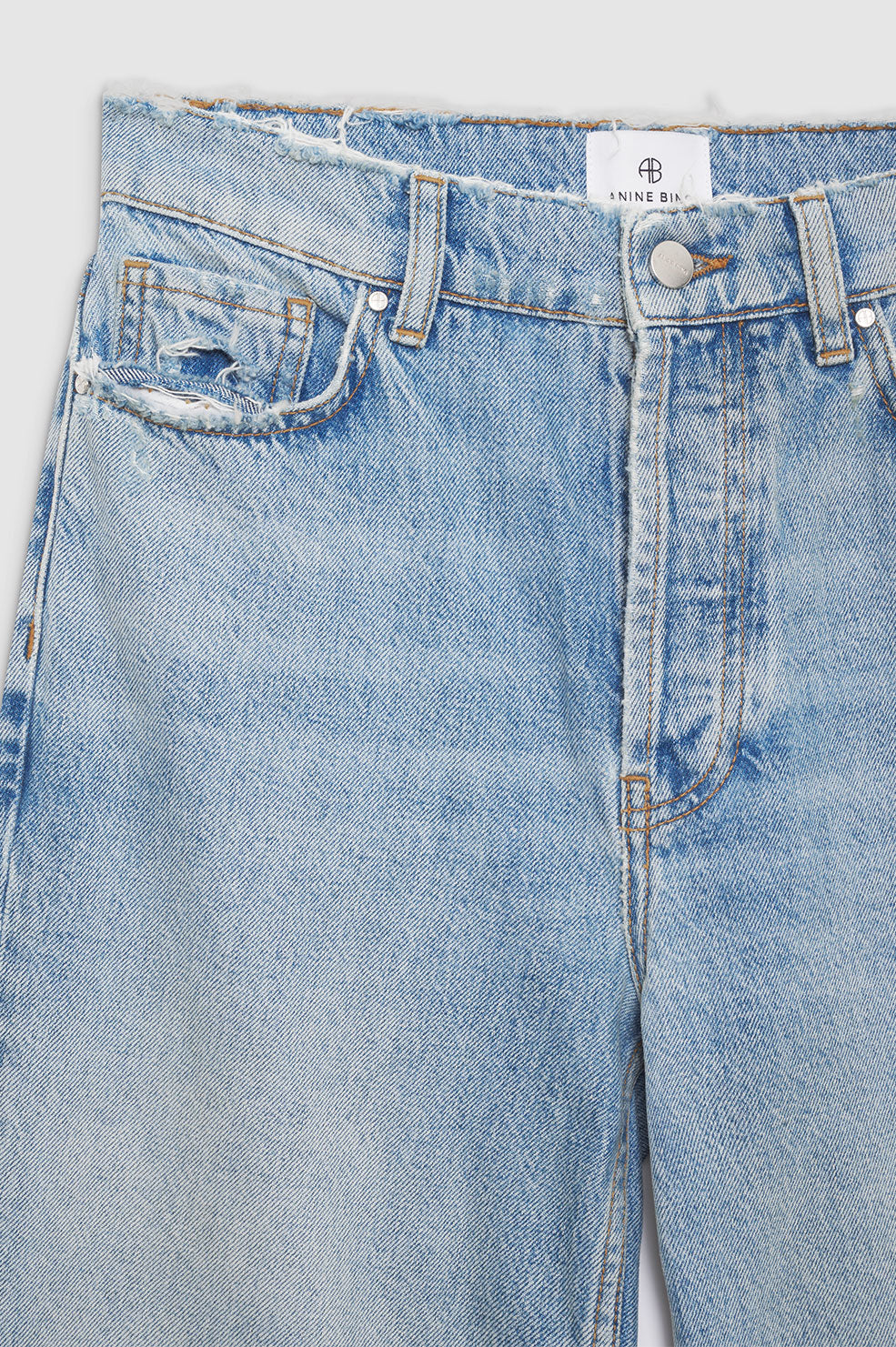 Louis Vuitton blue Bleached High-Rise Straight Jeans