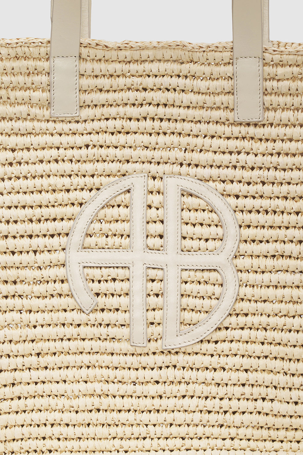 ANINE BING Palermo Tote - Ivory - Detail View
